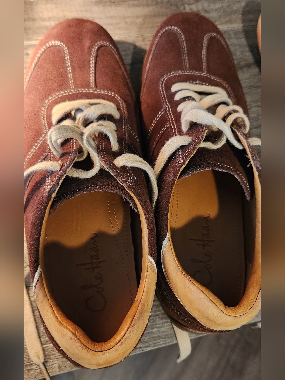 Cole Haan Men's Brown Suede Casual Lace-Up NIKE AIR Sneakers - Picture 7 of 11